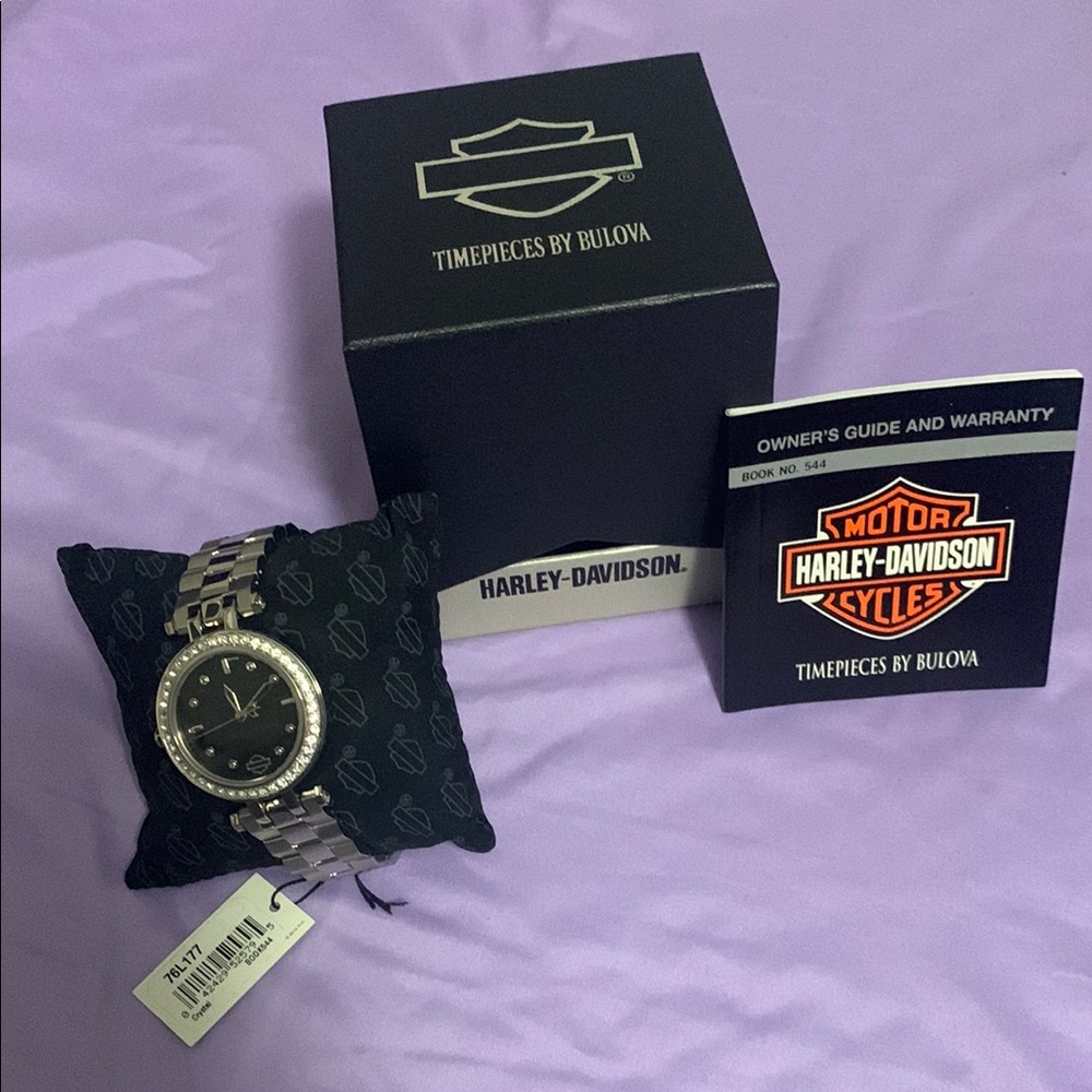 Harley-Davidson Woman’s Black and Silver Watch